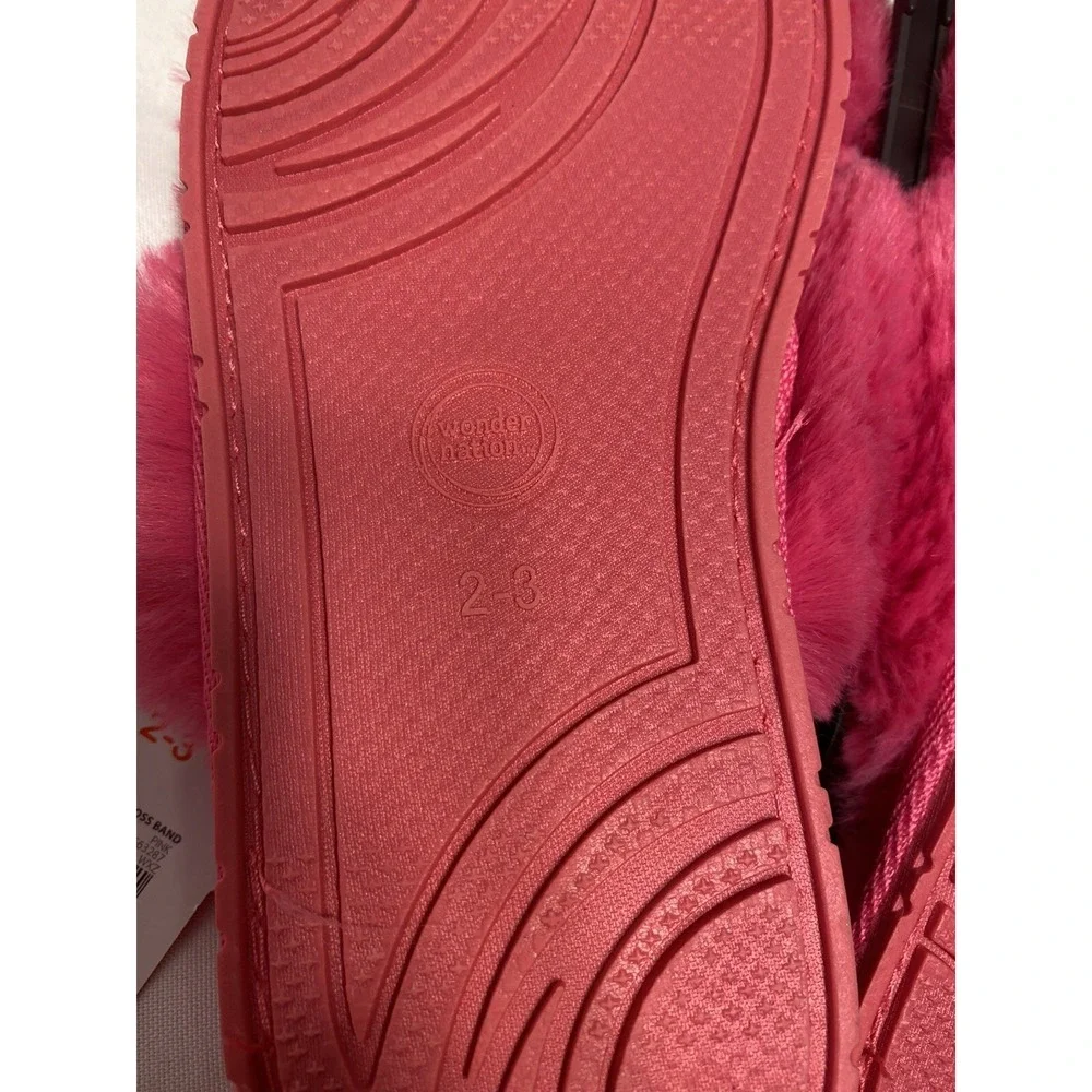 wonder nation girls pink sandal‎ slippers hard sole size 2-3